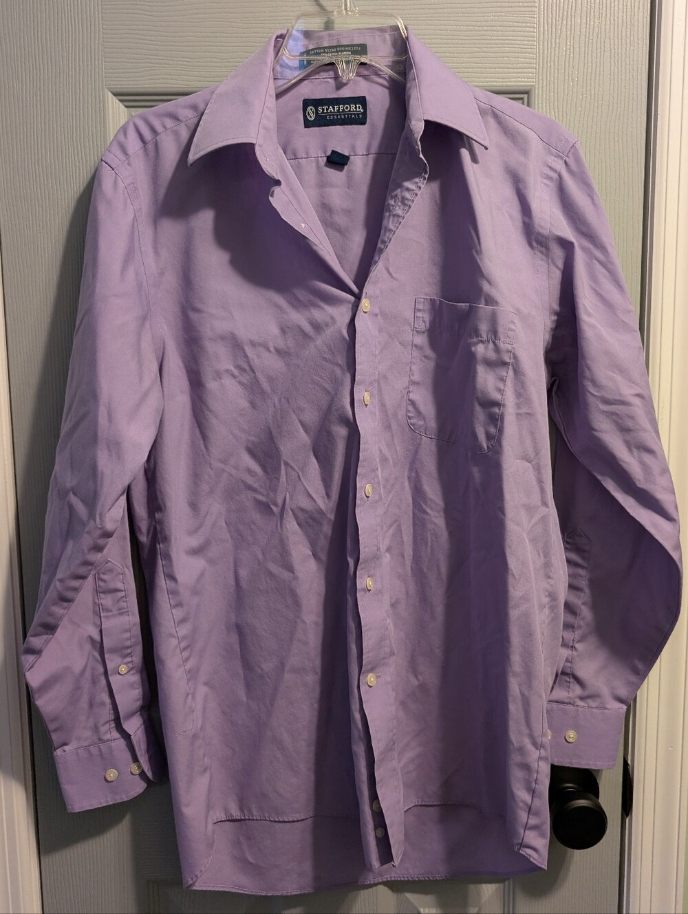 Stafford Men's Light Purple Dress Shirt